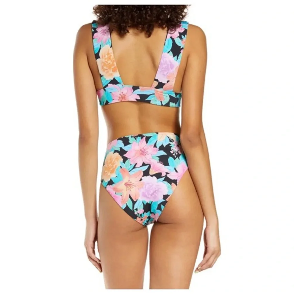 NEW Billabong Reversible Tropic Time High Rise Bikini Full Set
